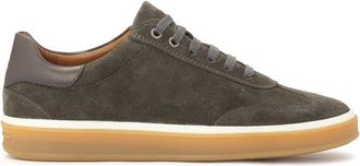 Kazar Grijze sneakers met vetersluiting bovenwerk - Heren - Sneakers - Grijs - 40 EU - Leer - Schoenen
