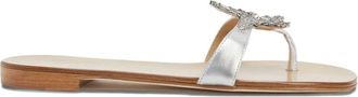 Giuseppe Zanotti Eligia star-embellished sandals - women - Leather/Leather/Leather - 38.5 - Silver