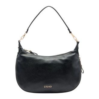 Liu Jo Shoulder Bags, female, Black, Size: ONE SIZE Logo Hobo Bag