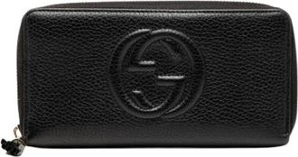 Gucci Pre-owned Wallets, female, Black, Size: ONE SIZE Pre-owned Zip Around Wallet