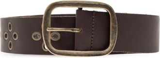 Dsquared2 Leren Riem met Noppen - Heren - Riemen - Bruin - 80 CM - Leer - Accessoires
