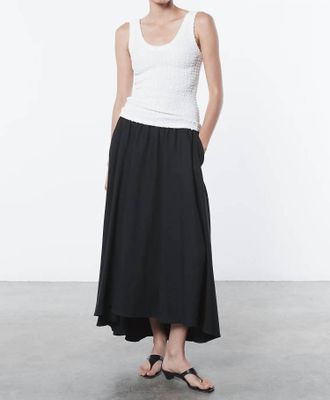 Enza Costa Puckered Tank In White