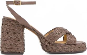 Castaner Womens Valeriette Raffia Sandal In Taupe