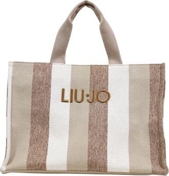 Liu Jo Tote Bags, female, Multicolor, Size: ONE SIZE L Tote Striped Canvas