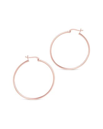 Sterling Forever 14K Rose Gold Vermeil Hoops