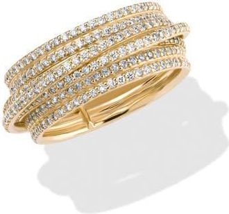 Lana Jewelry 14K Gold Diamond Pav&eacute; Kinetic Ring in Yellow Gold at Nordstrom, Size 7