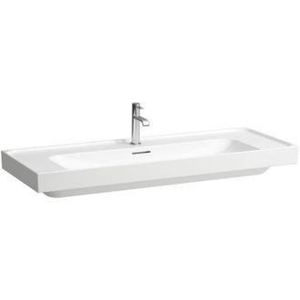 Laufen Lavabo Laufen Meda, Empotrable, 1200x460mm, Repisa A Ambos Lados