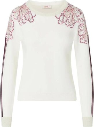 Liu Jo ECS Maglia Chiusa M/L - female - Liu Jo - Round-neck Knitwear - White - XL - Knitwear