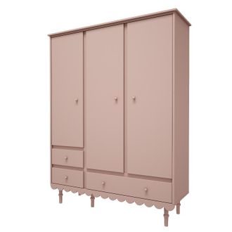 OEM Armoire 3 Portes 3 Tiroirs Wood Luck Babushka Rose