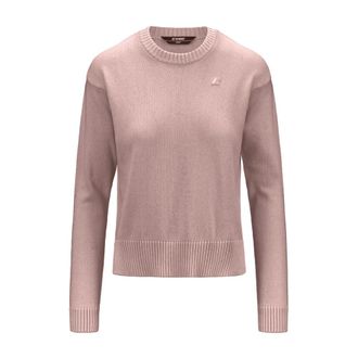 K-Way Domitine Cotton Cashmere - female - K-Way - Round-neck Knitwear - Pink - S - Knitwear