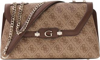 Guess Coleen Logo Small SA - Dames - Schoudertassen - Beige - S - Tassen