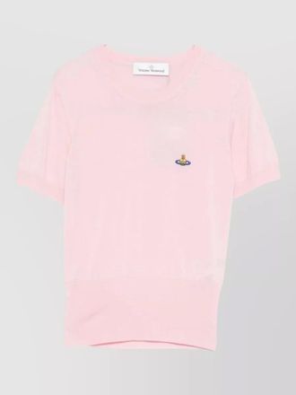 Vivienne Westwood short sleeve crew neck top ribbed cuffs hem