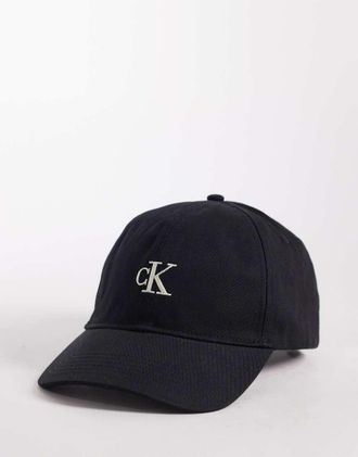 Calvin Klein Cappellino con logo ricamato nero