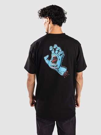 Santa Cruz Screaming Hand Chest T-Shirt nero