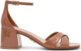Steve Madden High Heel Sandalen - Dames - Sandalen met hakken - Bruin - 39 EU - Schoenen