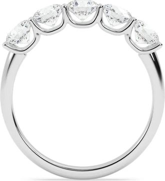 Tilla 14K white gold diamond wedding ring - women - 14kt White Gold/Lab Grown Diamond - 6 - Silver