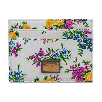 Dolce & Gabbana Wallets & Cardholders, female, Multicolor, Size: ONE SIZE Printed calfskin card holder
