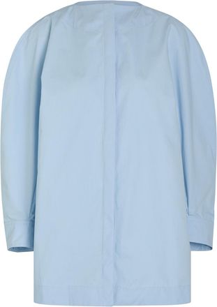 Jacquemus La Chemise Pittore Cotton-poplin Blouse - Light Blue - 38 (UK10 / S)