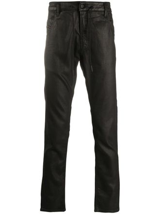 Diesel Krooley low-rise slim-fit jeans - men - Cotton/Polyester/Spandex/Elastane - 26/32 - Black