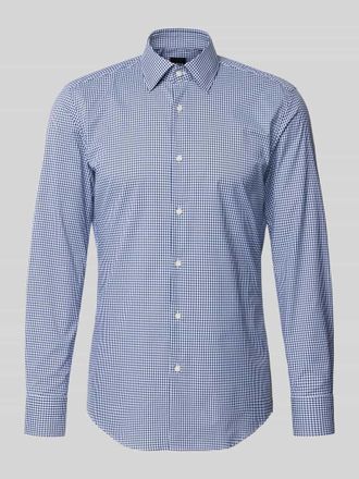HUGO BOSS Slim Fit Businesshemd mit Kentkragen Modell P-HANK-K-261 in Marine, Gr&ouml;&szlig;e 38