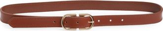 Nordstrom Camilla Leather Belt in Cognac at Nordstrom, Size Large