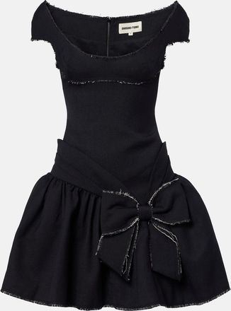 Shushu/Tong Vestido corto de tweed con lazo