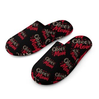 Generic Cheer Mom Mens Cozy Memory Foam Slippers Warm Cotton House Shoes Comfy Slipper for Indoor Outdoor