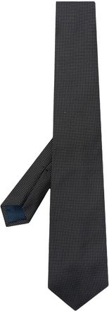 Polo Ralph Lauren polka-dot embroidered silk tie - men - Silk - One Size - Black