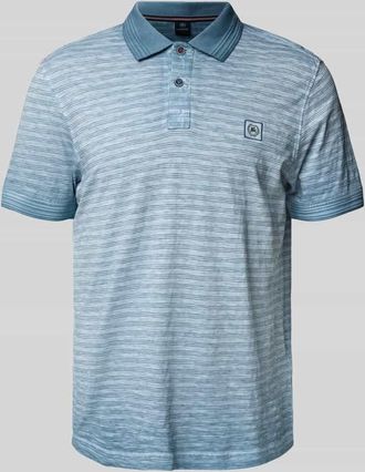 Lerros Regular Fit Poloshirt mit Label-Detail Modell SLUB in Rauchblau, Gr&ouml;&szlig;e XXL