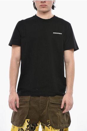 Dsquared2 Solid Crewneck T-Shirt TENNIS FIT with Embossed Logo size Xxl