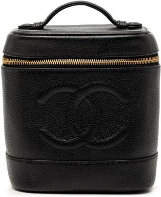 Chanel Pre-owned Handbags, female, Black, Size: ONE SIZE Pre-owned Vanity Bag