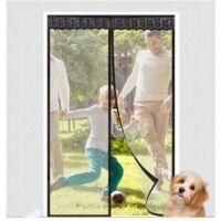 OEM Black - Mosquitera Magn&eacute;tica Para Puertas Y Ventanas De 90x210 Cm, Cortina Mosquitera De Cierre Autom&aacute;tico, Cortina Mosquitera Para Puertas Correderas
