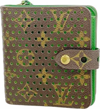 Louis Vuitton Brown Green Wallet (Bi-Fold) (Pre-Owned)