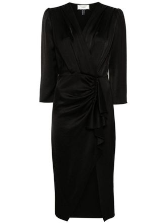 Nissa Abito midi con ruches - Nero