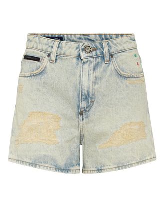 Philipp Plein Denim Korte Broek