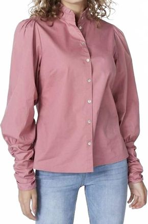 Esqualo Poplin Sleeve Blouse In Vintage Rose