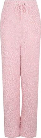 Ferragamo Womens Cotton Boucl&eacute; Knitted Pants In Light Pink