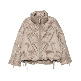 Twinset Piumino trapuntato con zip sulle maniche - - Jackets - Donna - Beige - M