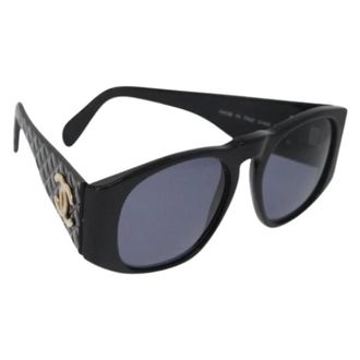 Chanel Pre-owned Accessories, female, Black, Size: ONE SIZE Pre-owned Vintage Sunglasses