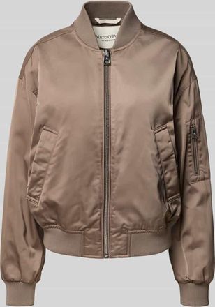 Marc O'Polo Regular Fit Blouson mit College-Kragen in Taupe, Gr&ouml;&szlig;e 38