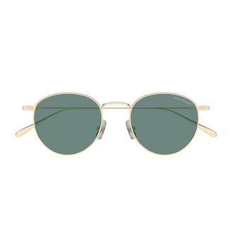 Montblanc Gold Linea Nib Metal Round Sunglasses