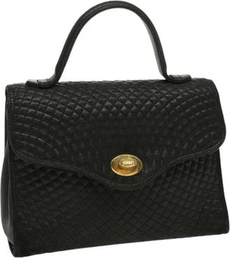 Bally Pre-owned Handbags, female, Black, Size: ONE SIZE Pre-owned Leather Handbag