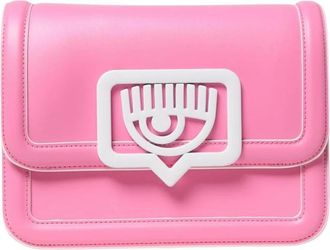 Chiara Ferragni Fuchsia Eye Logo Crossbody Tas - Dames - Schoudertassen - Roze - ONE Size - Leer - Tassen