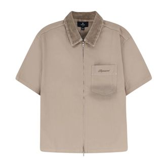 Represent Light Jackets, male, Beige, Size: S Ramona Zipped Shirt
