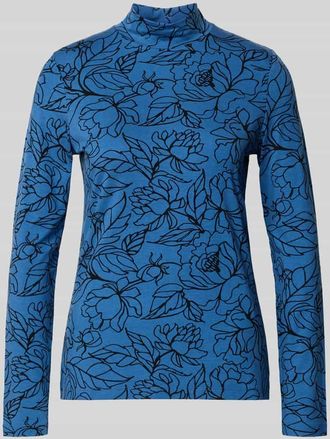 More & More More & More Longsleeve mit Stehkragen in Rauchblau, Größe 42