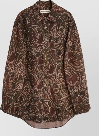 Our Legacy paisley snake-print shirt