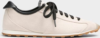 Jacquemus Womens Les Tennis canvas and leather sneakers Women
