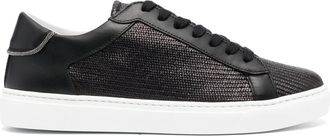 Fabiana Filippi round-toe low-top sneakers - women - Leather - 41 - Black
