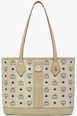 MCM Small New Liz Shopper in Visetos in Beige at Nordstrom