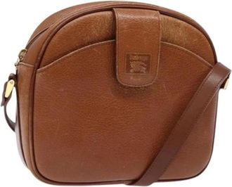 Burberry Pre-owned Cross Body Bags, female, Brown, Size: ONE SIZE Pre-owned Leather Cross Body Bag